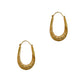 Pre-Owned 9ct Gold Horseshoe Twist Creole Hoop Earrings