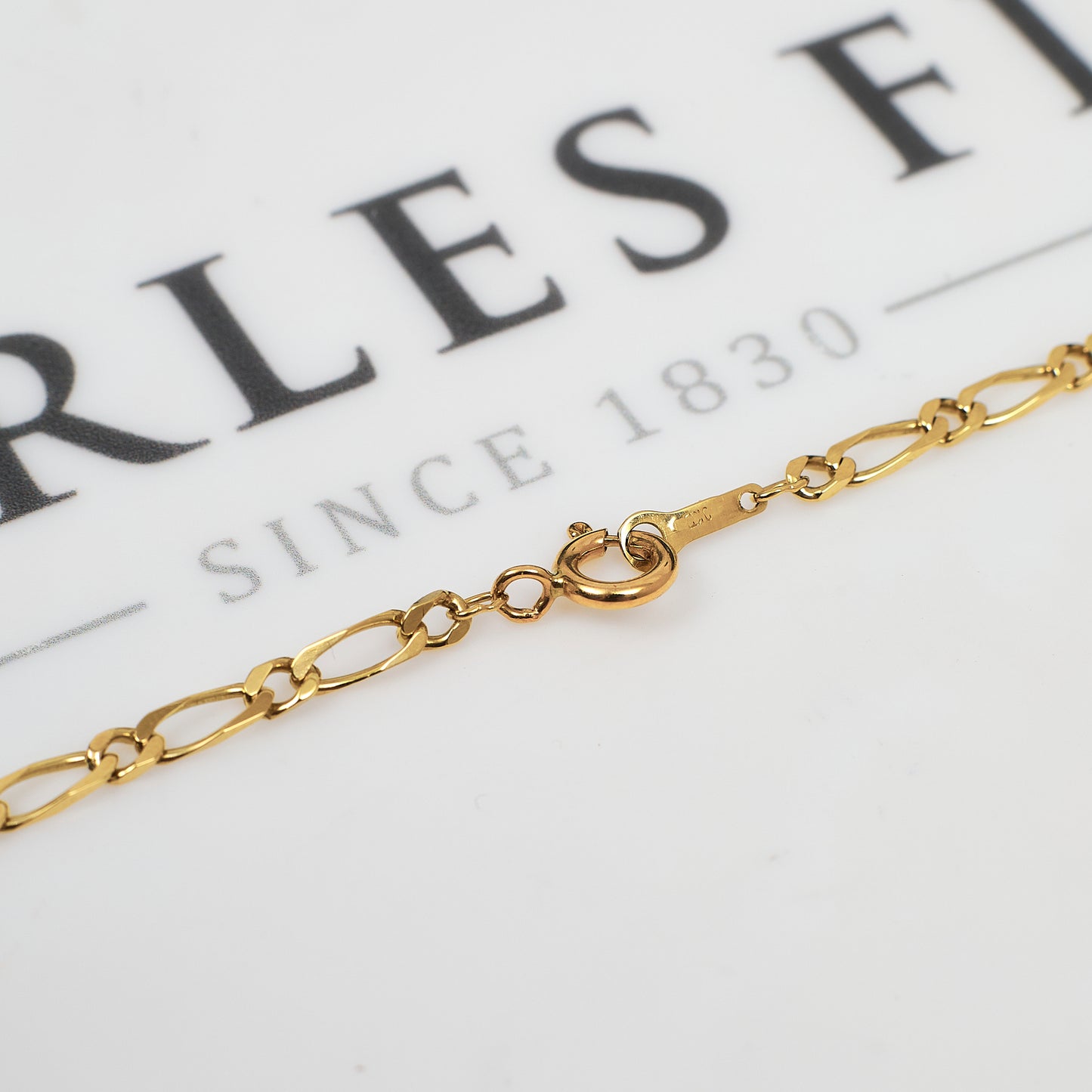 Pre-Owned 9ct Gold Figaro Chain Necklace 24 Inch