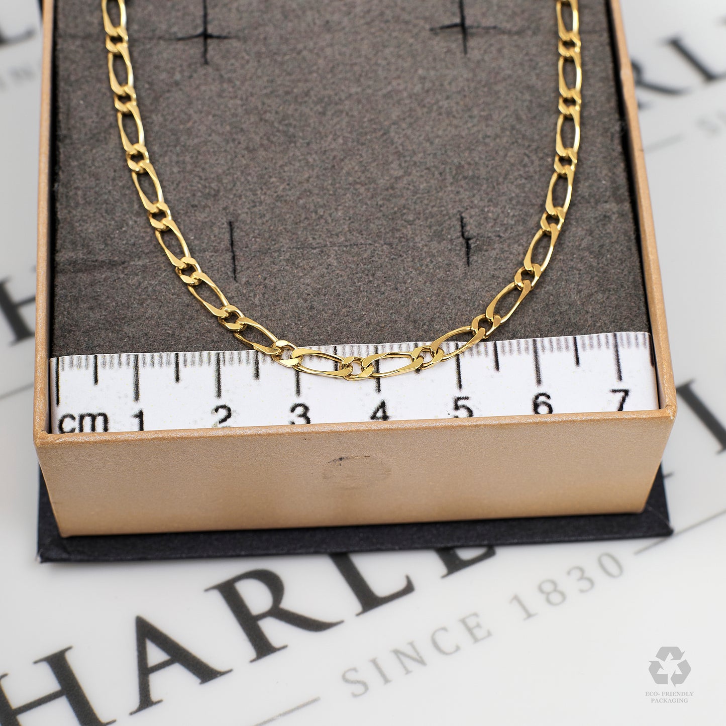 Pre-Owned 9ct Gold Figaro Chain Necklace 24 Inch