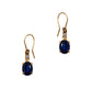 Pre-Owned 9ct Gold Kyanite & White Zircon Drop Earrings