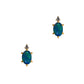 Pre-Owned 9ct Gold Crystal Opal & White Zircon Earrings