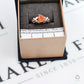 Pre-Owned 9ct White Gold Triangle Sunstone Ring Size O.5