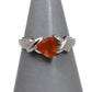 Pre-Owned 9ct White Gold Triangle Sunstone Ring Size O.5