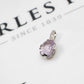 Pre-Owned 9ct White Gold Oval Amethyst Pendant