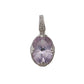 Pre-Owned 9ct White Gold Oval Amethyst Pendant