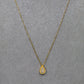 Pre-Owned 14ct Gold CZ Drop Shape Pendant & Chain 16 Inch