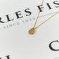 Pre-Owned 14ct Gold CZ Drop Shape Pendant & Chain 16 Inch