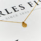 Pre-Owned 14ct Gold CZ Drop Shape Pendant & Chain 16 Inch