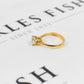 Pre-Owned 14ct Gold Single CZ Ring Size O