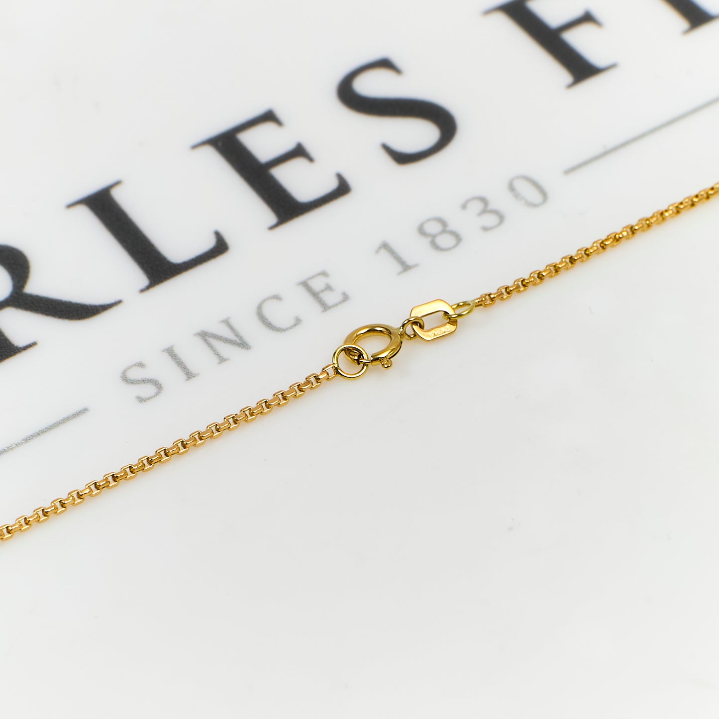 Pre-Owned 14ct Gold Square Belcher Chain Necklace 22 Inch