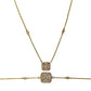 Pre-Owned 18ct Gold CZ Square Cluster Design Jewellery SET