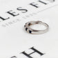 Pre-Owned 9ct White Gold Sapphire & Diamond Ring Size O