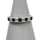 Pre-Owned 9ct White Gold Sapphire & Diamond Ring Size O