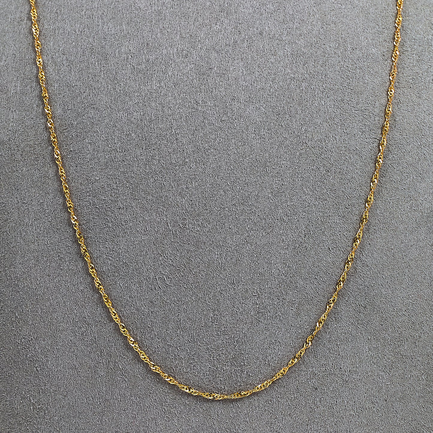 Pre-Owned 14ct Gold Twist Curb Chain Necklace 20 Inch