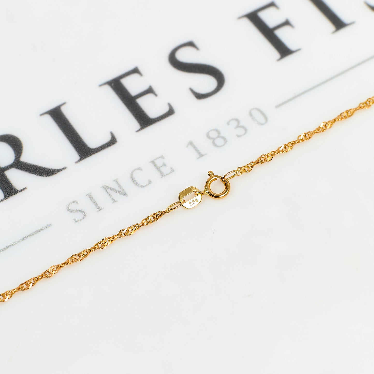 Pre-Owned 14ct Gold Twist Curb Chain Necklace 20 Inch