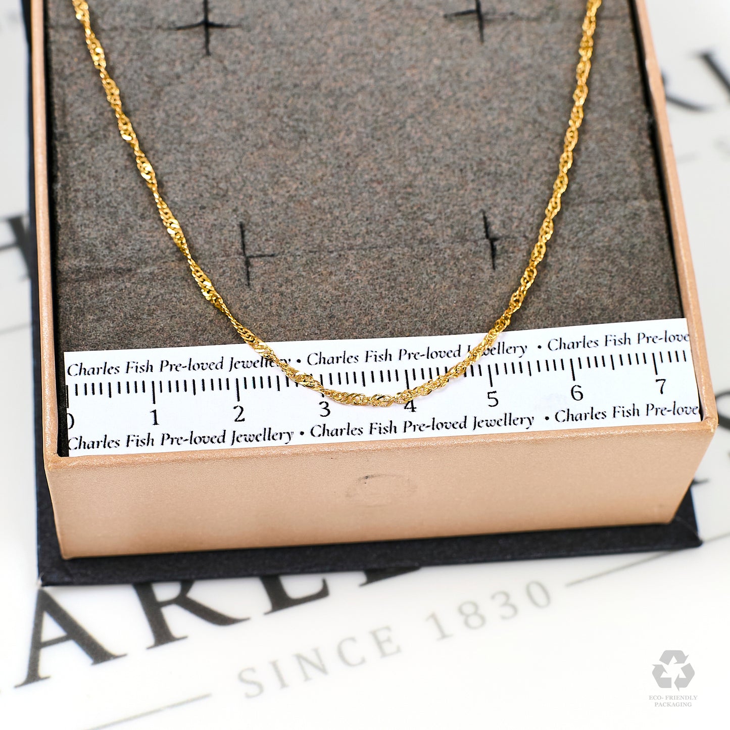 Pre-Owned 14ct Gold Twist Curb Chain Necklace 20 Inch