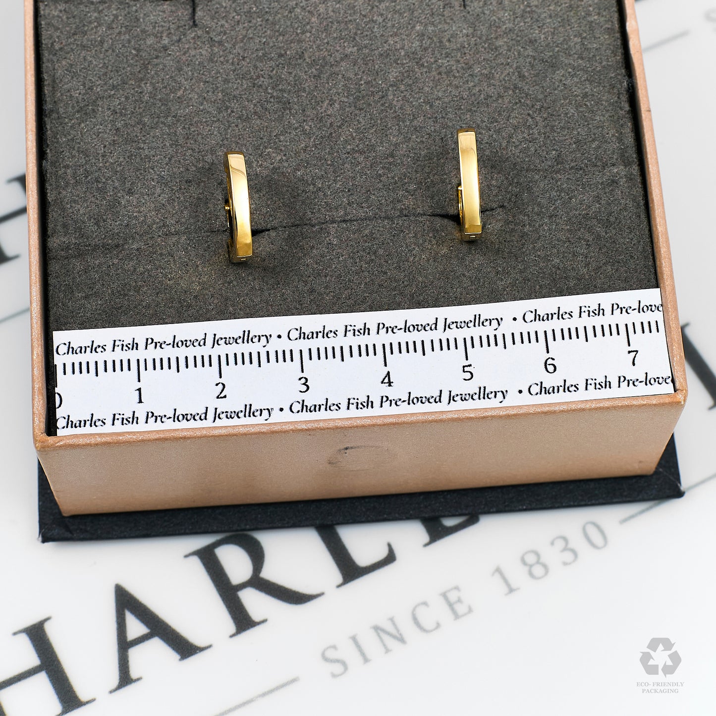 Pre-Owned 14ct Gold Heart Shaped Hinged Earrings