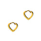 Pre-Owned 14ct Gold Heart Shaped Hinged Earrings
