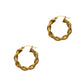 Pre-Owned 14ct Gold Twist Design Creole Hoop Earrings