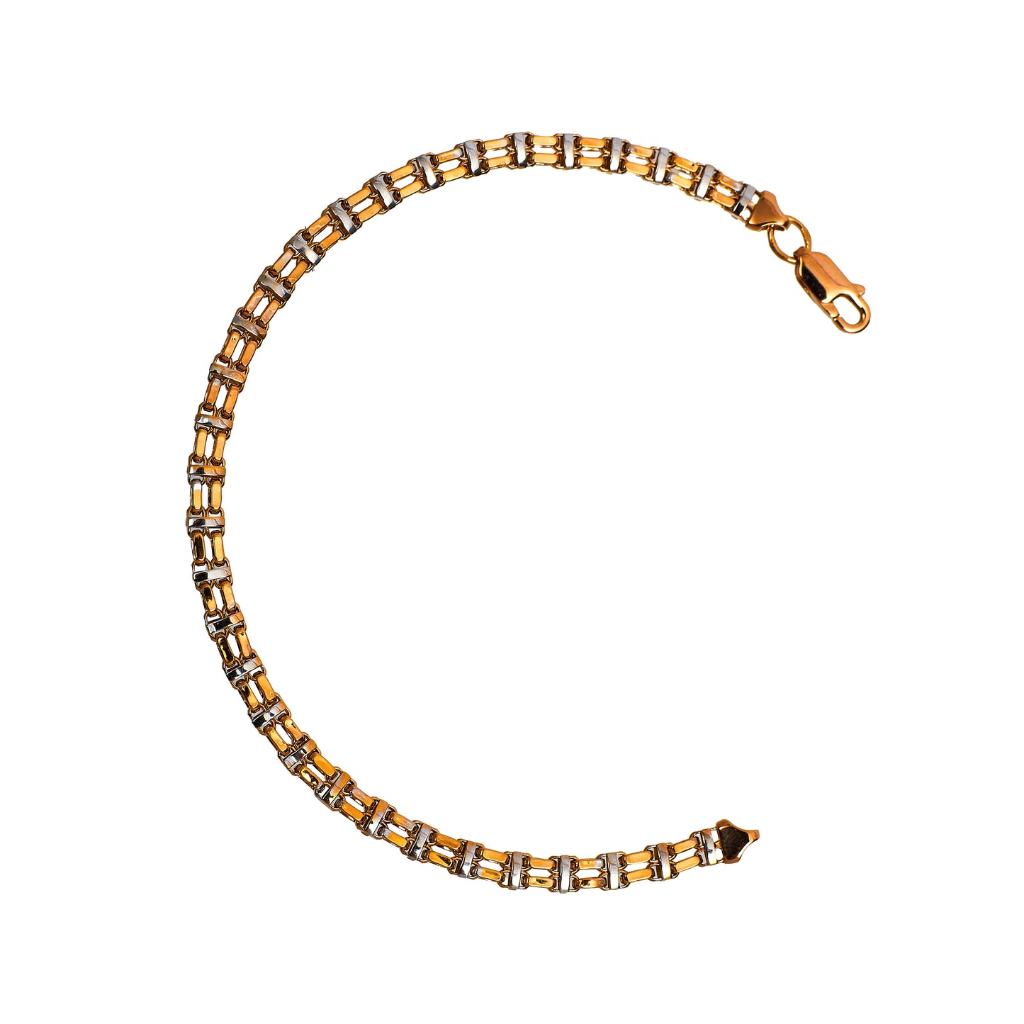 Pre-Owned 14ct Rose & White Gold Chain Bracelet