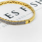 Pre-Owned 9ct Gold CZ Hinged Bangle