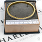 Pre-Owned 9ct Gold CZ Hinged Bangle