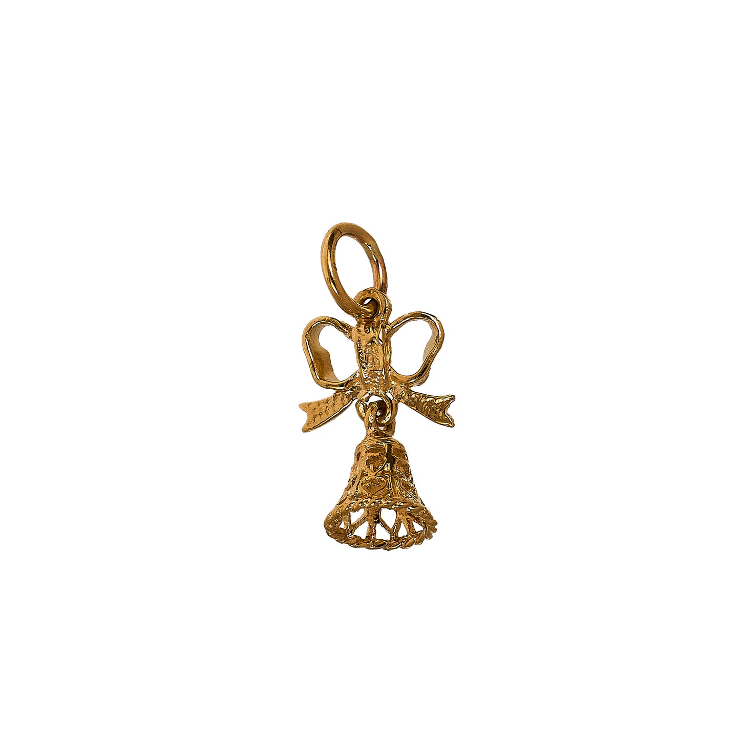 Pre-Owned 9ct Gold Bell & Bow Charm