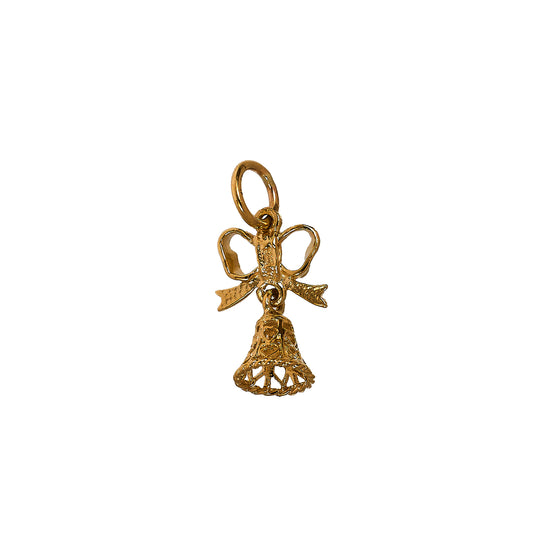Pre-Owned 9ct Gold Bell & Bow Charm
