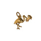 Pre-Owned 9ct Gold Stork & Baby Charm