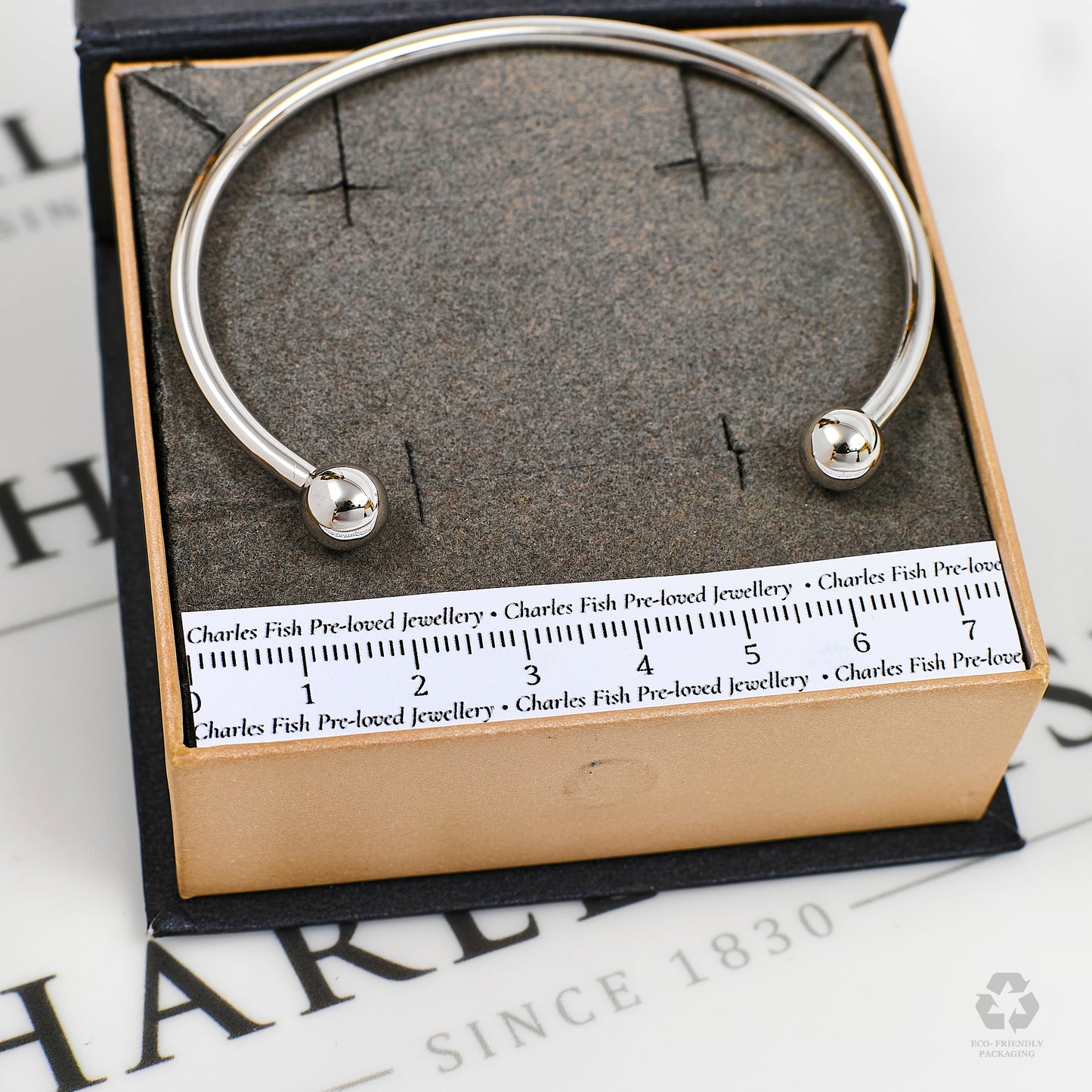 Pre-Owned 9ct White Gold Torque Bangle