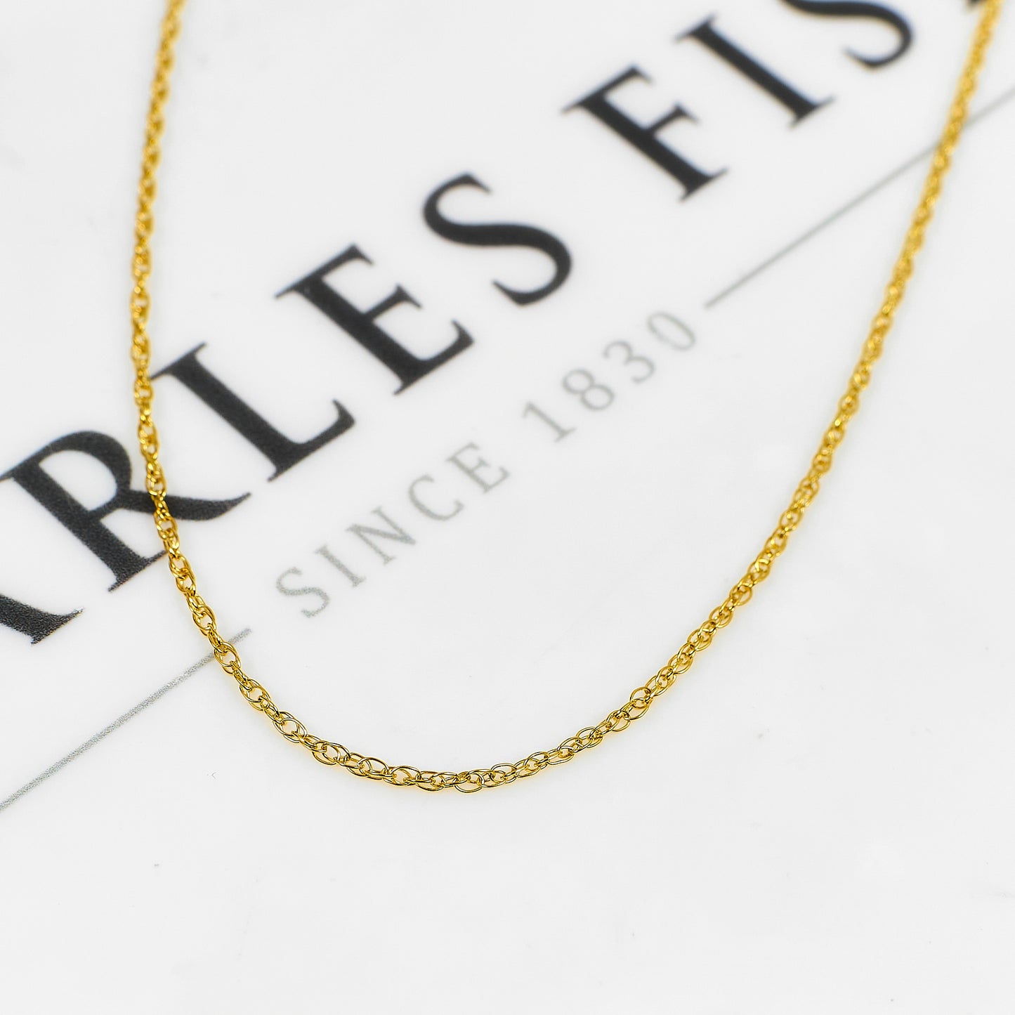 Pre-Owned 9ct Gold Prince Of Wales Chain Necklace 20 Inch