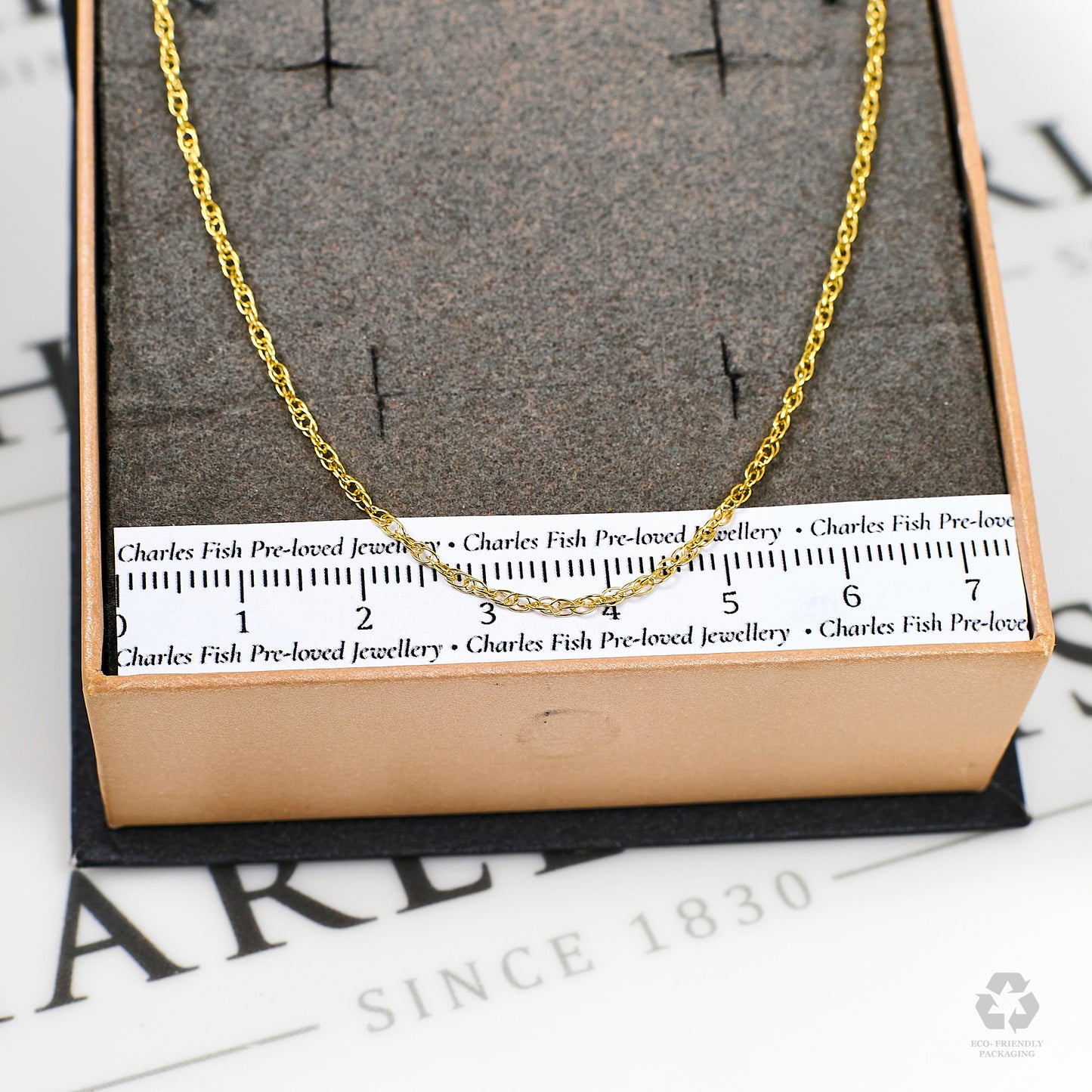 Pre-Owned 9ct Gold Prince Of Wales Chain Necklace 20 Inch