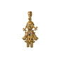 Pre-Owned 9ct Gold Multicolor CZ Rag Doll Pendant