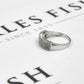 Pre-Owned 9ct White Gold 4 Row Diamond Ring Size Q.5