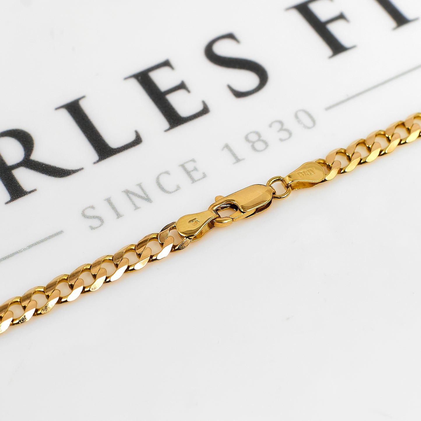 Pre-Owned 14ct Gold Curb Chain Necklace 22 Inch
