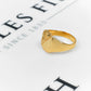 Pre-Owned 9ct Gold Half Pattern Signet Ring Size R