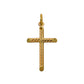 Pre-Owned 9ct Gold Twist Design Cross Pendant