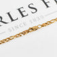 Pre-Owned 9ct Gold 3+1 Figaro Chain Necklace 24 Inch