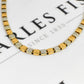 Pre-Owned 9ct Gold 2 Tone Square Link Bracelet 7.5 Inch