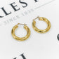 Pre-Owned 9ct Gold Twist Creole Hoop Earrings