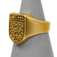 Pre-Owned 9ct Gold 3 Lions England Shield Signet Ring Size O