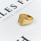 Pre-Owned 9ct Gold 3 Lions England Shield Signet Ring Size O