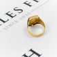 Pre-Owned 9ct Gold 3 Lions England Shield Signet Ring Size O