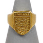 Pre-Owned 9ct Gold 3 Lions England Shield Signet Ring Size O