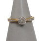 Pre-Owned 9ct Gold Diamond Cluster Ring & Diamond Shoulders