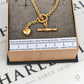 Pre-Owned 9ct Gold Heart Pendant Necklace & TBar 18 Inch