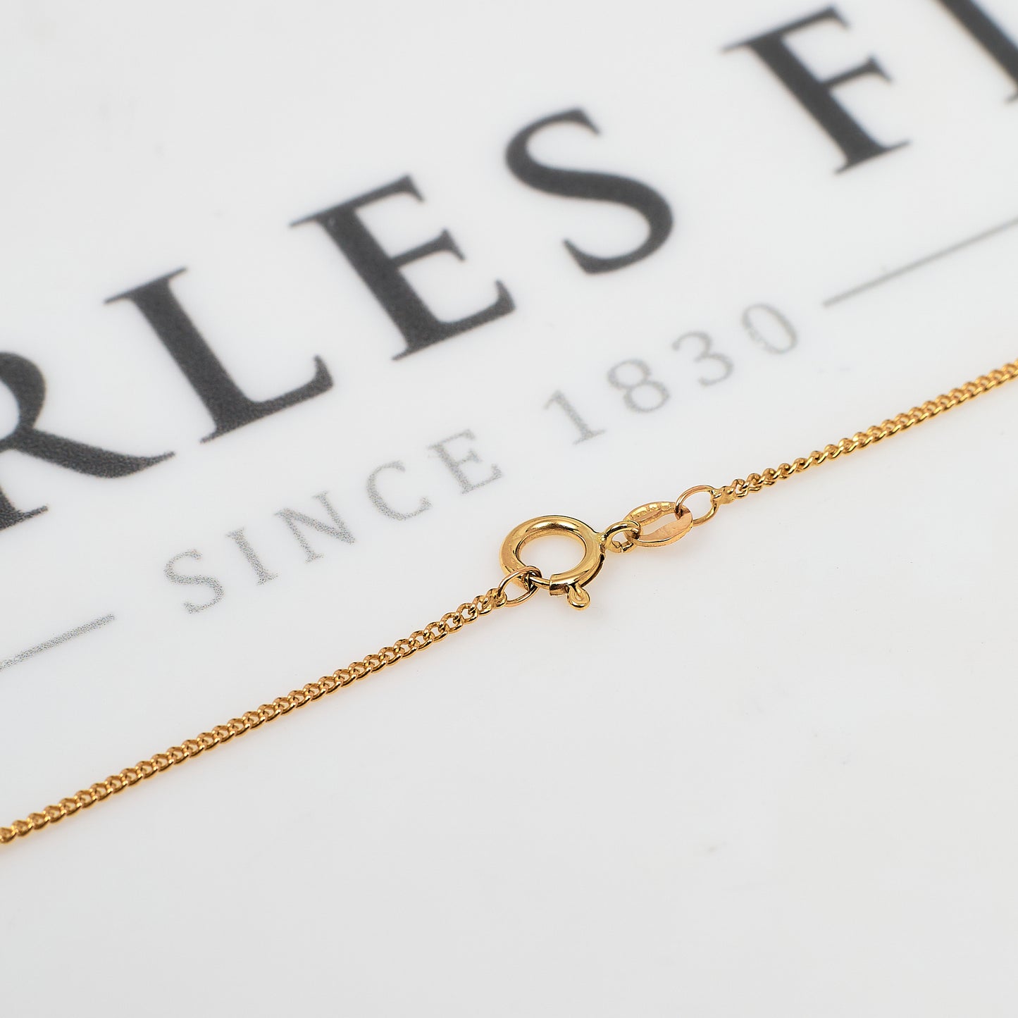 Pre-Owned 9ct Gold CZ Cross Pendant & Chain 18 Inch