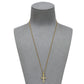 Pre-Owned 9ct Gold CZ Cross Pendant & Chain 18 Inch