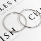 Pre-Owned 18ct White Gold Creole Hoop Earrings