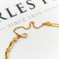 Pre-Owned 9ct Gold CZ Bracelet & Safety Chain 7.5 Inch